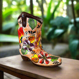 Colorful Boot Planter | Handcrafted Talavera Pot