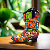 Colorful Boot Planter | Handcrafted Talavera Pot