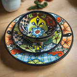 12-Piece Talavera Dinnerware Set | Mexican Ceramic Plates & Bowls