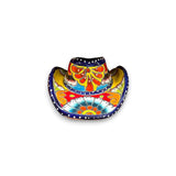 Small Talavera Sombrero Planter | Hand-Painted Cowboy Hat Decor