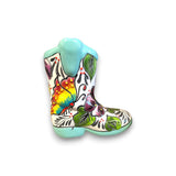 Small Hand-Painted Talavera Mexican Boot Flower Pot | Talavera Planter