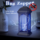 Bug zapper with UVA tube on a dark background