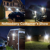 Collage of outdoor lighting fixtures in various settings with 'Neloodony Customer's Show' text.