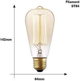 48Ft Pro Vintage Edition Plug-In Outdoor Heavy Quality 40W Commercial String Lights-15 Bulbs