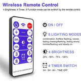 Wireless remote control with LED display on a white background