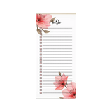 DipaliZ Pink Flowers Notepad - Large Magnetic Backing