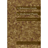 Book cover of 'A Reference Guide to Medicinal Plants' with herbal design and text.