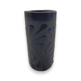 Matte Black Talavera Shot Glass | Mexican Ceramic Barware
