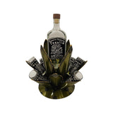 Mexican Tequila Decanter Set | Agave Metal Bar Display