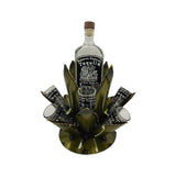 Mexican Tequila Decanter Set | Agave Metal Bar Display