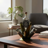 Mexican Tequila Decanter Set | Agave Metal Bar Display