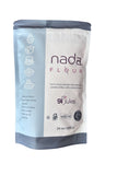 Bag of nada flour with gf Jules branding on a white background