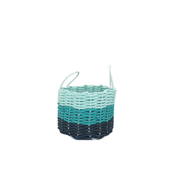Lobster Rope Storage Basket Navy Blue, Teal, Seafoam - FREE SHIPPING