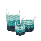 Lobster Rope Storage Basket Navy Blue, Teal, Seafoam - FREE SHIPPING