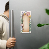 DipaliZ Spring Floral Ruled Notepad Magnetic Backing