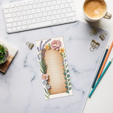 DipaliZ Spring Floral Ruled Notepad Magnetic Backing