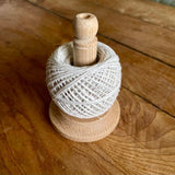 Oak String Tidy with Scissors and Twine