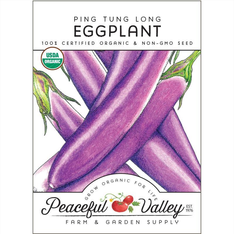 Peaceful Valley Ping Tung Long Eggplant Seeds - Thumbnail 3