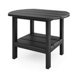 Black 25" St. Simons Oval Side Table on a white background