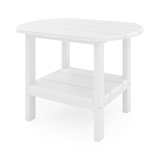 White 25" St. Simons Oval Side Table on a white background