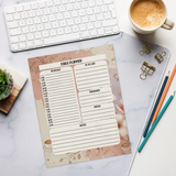 DipaliZ Florals Daily Planner Notepad - Eco Friendly Paper