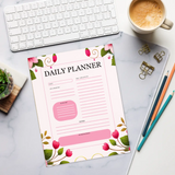 DipaliZ Blossom Daily Planner Notepad Eco Friendly 6x9