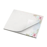 DipaliZ Pink Roses Notepad FSC Paper Hard Cardboard Backing