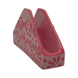 Pink Talavera Napkin Holder | Floral Glazed Design
