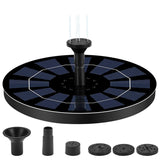 Solar-powered water fountain with additional components on a white background