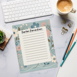 DipaliZ Ruled Blossom Notepad 6x8 FSC Recycled Paper
