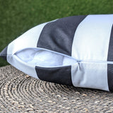Black White Stripe Outdoor Cushion Covers – 2 Pack | Patio Pillow Covers | Fits IKEA Duvholmen & Kuddarna