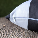 Black White Stripe Outdoor Cushion Covers – 2 Pack | Patio Pillow Covers | Fits IKEA Duvholmen & Kuddarna
