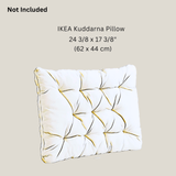 Beige Stripe Outdoor Cushion Covers – 2 Pack | Neutral Patio Pillow Covers | Fits IKEA Duvholmen & Kuddarna