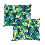 Navy Green Banana Leaf Outdoor Slip Covers, Compatible with IKEA Duvholmen