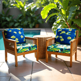 Green Banana Leaf Outdoor Seat Cushion Covers – 2 Pack | Patio Chair Replacement Covers | Fits IKEA Duvholmen