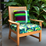 Green Banana Leaf Outdoor Seat Cushion Covers – 2 Pack | Patio Chair Replacement Covers | Fits IKEA Duvholmen