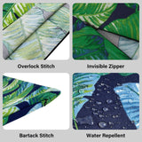 Navy Green Banana Leaf Outdoor Slip Covers, Compatible with IKEA Duvholmen