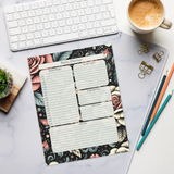 DipaliZ Rose Flower Notepad – Stylish Daily Planner