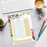 DipaliZ Rose Vine Daily Planner - Elegant Eco Paper