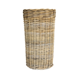 Rattan Round Umbrella Stand on a white background
