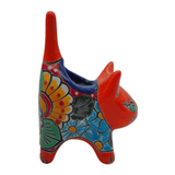 Small Talavera Cat Planter | Colorful Mexican Ceramic Decor