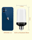SmartYard LED Flame Light Bulb, 4 Modes Flickering Light Bulbs with Upside Down Effect (4-Pack)