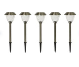 Enerigizer 10 Pack Solar Pathway LED Lights Outdoor 15 Lumen-Stainless Steel(Silver)