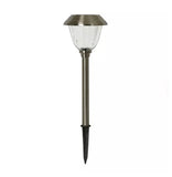 Enerigizer 10 Pack Solar Pathway LED Lights Outdoor 15 Lumen-Stainless Steel(Silver)