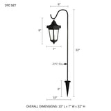SmartYard Solar Hanging Lights Dual Use Shepherd Hook Lights Outdoor, 4 Pack
