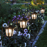 SmartYard Solar Hanging Lights 4-Pack – Dual-Use Shepherd Hook Garden Lights, 15 Lumen, White LED
