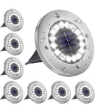 LumenX Solar Garden Disk Lights 16LED Solar Ground Lights Underground Lights,4 Pack-20 Lumen