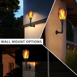 Solar LED Flame Lamp Lawn Flame Flickering Torch Light Outdoor Fire 96 LED Lights 4 Pack