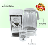 Sprout Spout Broccoli Starter Kit: Sprout Spout + 4oz or 1lb seeds + Free Sprout Scoop