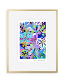 Framed colorful floral artwork on a white background IRIS PRINT